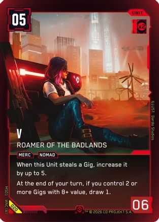 V - Roamer of the Badlands (020) - Welcome to Night City Retail Foil - Card Brawlers
