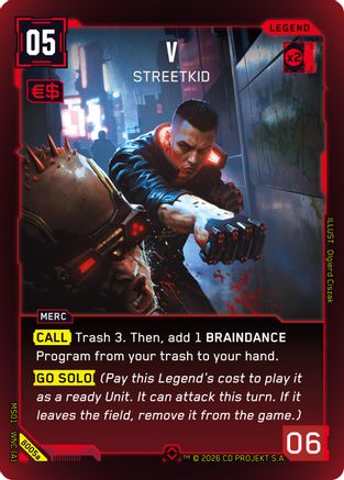 V - Streetkid (a) (B005a) - Welcome to Night City Beta Foil - Card Brawlers