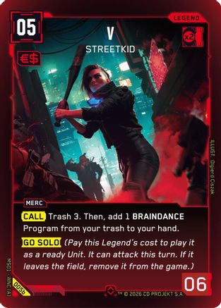 V - Streetkid (b) (005) - Welcome to Night City Retail Foil - Card Brawlers