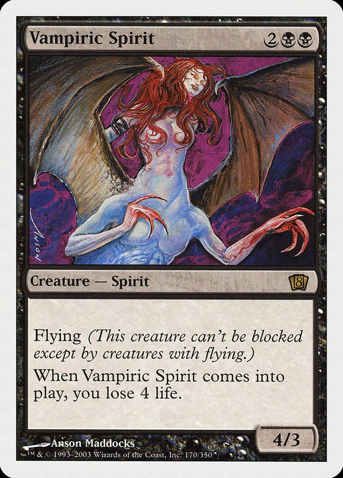 Vampiric Spirit (8th Edition) [Oversize Cards] - Card Brawlers