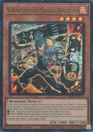 Vanquish Soul Razen (Ultra Rare) (RA05-EN134) - Rarity Collection 5 1st Edition - Card Brawlers