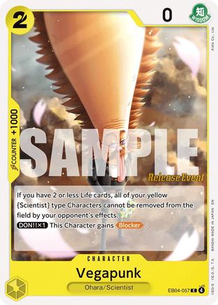 Vegapunk (EB04-057) - Adventure on Kami's Island Release Event Cards - Card Brawlers