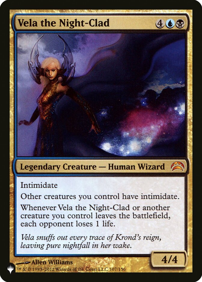 Vela the Night - Clad [The List] - Card Brawlers
