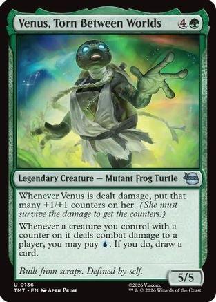 Venus, Torn Between Worlds (TMT-136) - Teenage Mutant Ninja Turtles Foil - Card Brawlers