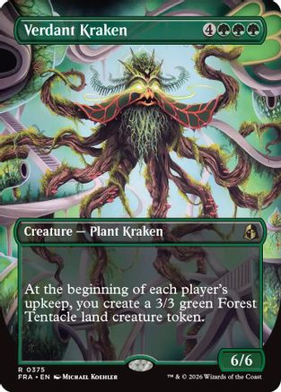 Verdant Kraken (Borderless) (FRA-375) - Reality Fracture Foil - Card Brawlers