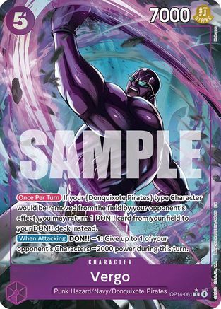 Vergo (Alternate Art) (OP14-061) - The Azure Sea's Seven Foil - Card Brawlers