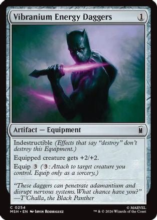 Vibranium Energy Daggers (MSH-254) - Marvel Super Heroes Foil - Card Brawlers