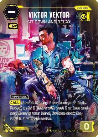 Viktor Vektor - Sit Down and Relax (B002) - Box Toppers Beta Foil - Card Brawlers