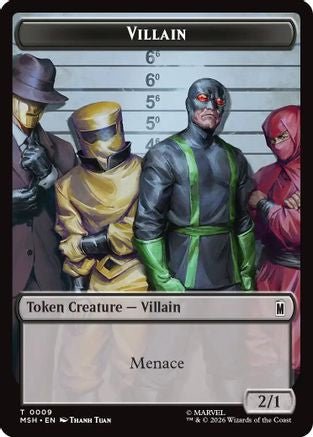 Villain // Soldier Double-Sided Token (MSH-9 // 3) - Marvel Super Heroes Foil - Card Brawlers