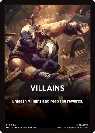 Villains Theme Card (MSC-006) - Commander: Marvel Super Heroes - Card Brawlers
