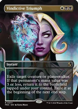 Vindictive Triumph (Borderless) (FRA-377) - Reality Fracture Foil - Card Brawlers