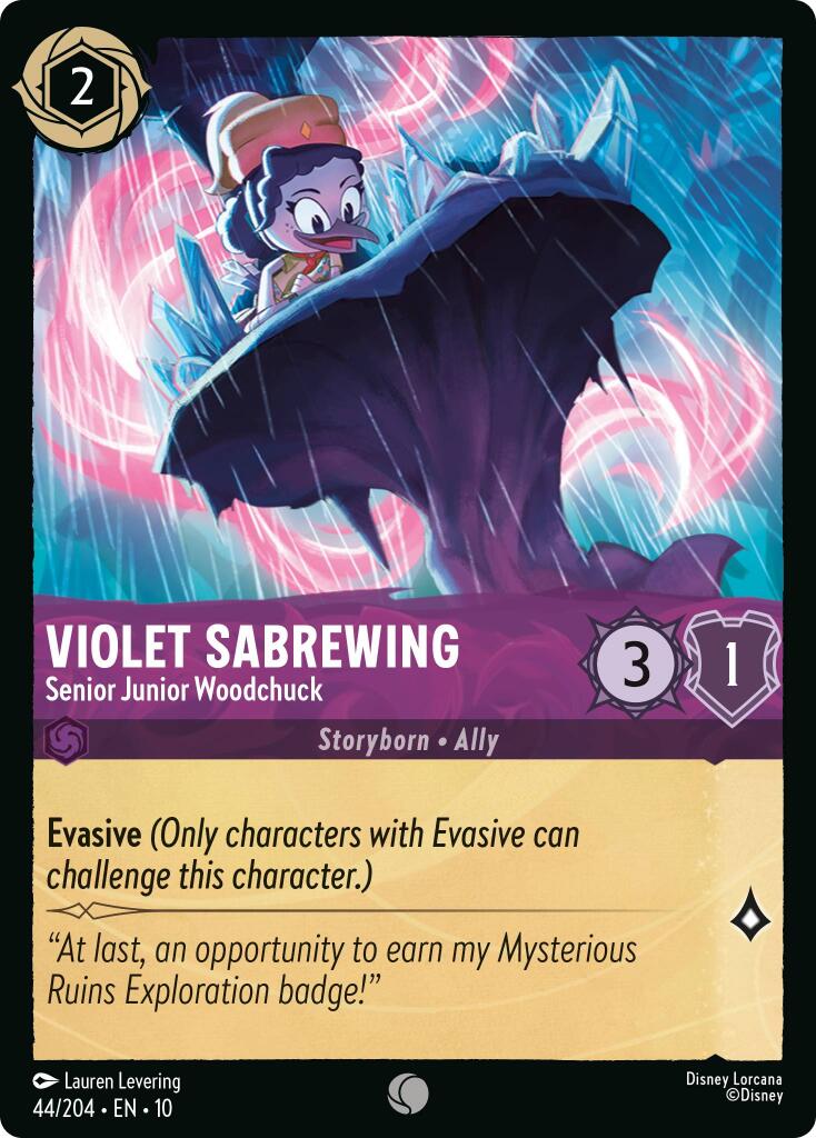 Violet Sabrewing - Senior Junior Woodchuck (44/204) [Whispers in the Well] - Card Brawlers