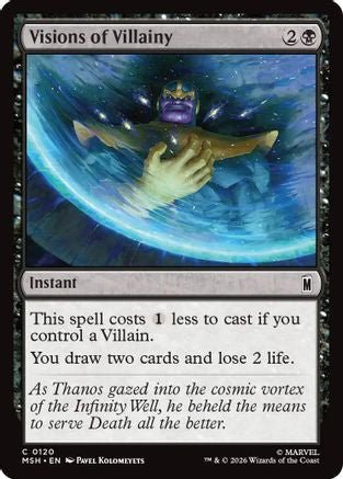 Visions of Villainy (MSH-120) - Marvel Super Heroes - Card Brawlers