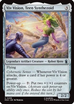 Viv Vision, Teen Synthezoid (MSH-256) - Marvel Super Heroes Foil - Card Brawlers