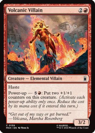 Volcanic Villain (MSH-159) - Marvel Super Heroes Foil - Card Brawlers