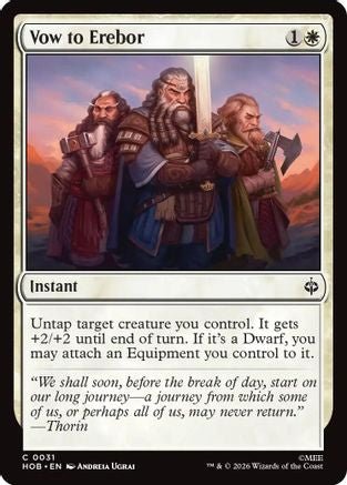 Vow to Erebor (HOB-031) - The Hobbit Foil - Card Brawlers