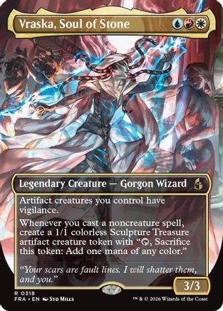 Vraska, Soul of Stone (Borderless) (FRA-318) - Reality Fracture Foil - Card Brawlers