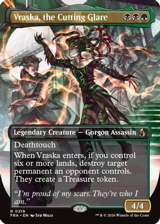 Vraska, the Cutting Glare (Borderless) (FRA-319) - Reality Fracture Foil - Card Brawlers