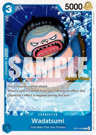 Wadatsumi (OP14-056) - The Azure Sea's Seven Release Event Cards - Card Brawlers