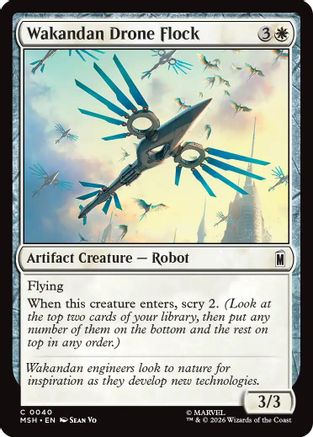 Wakandan Drone Flock (MSH-040) - Marvel Super Heroes Foil - Card Brawlers