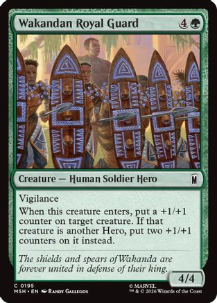 Wakandan Royal Guard (MSH-195) - Marvel Super Heroes - Card Brawlers