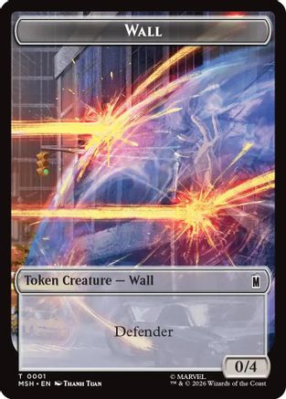 Wall // Moloid Double-Sided Token (MSH-1 // 13) - Marvel Super Heroes Foil - Card Brawlers