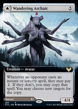 Wandering Archaic // Explore the Vastlands (Extended Art) [Strixhaven: School of Mages] - Card Brawlers