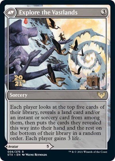 Wandering Archaic // Explore the Vastlands [Strixhaven: School of Mages Prerelease Promos] - Card Brawlers