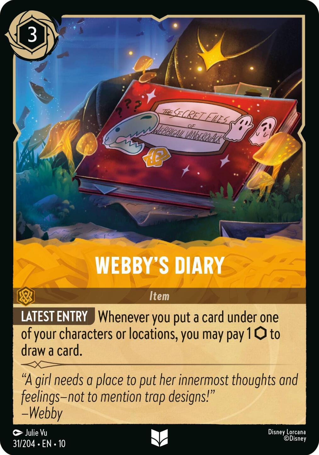 Webby's Diary (31/204) [Whispers in the Well] - Card Brawlers