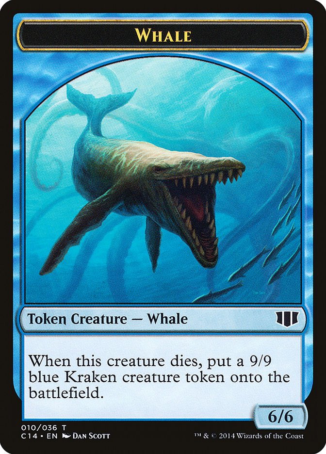 Whale // Zombie (011/036) Double - Sided Token [Commander 2014 Tokens] - Card Brawlers