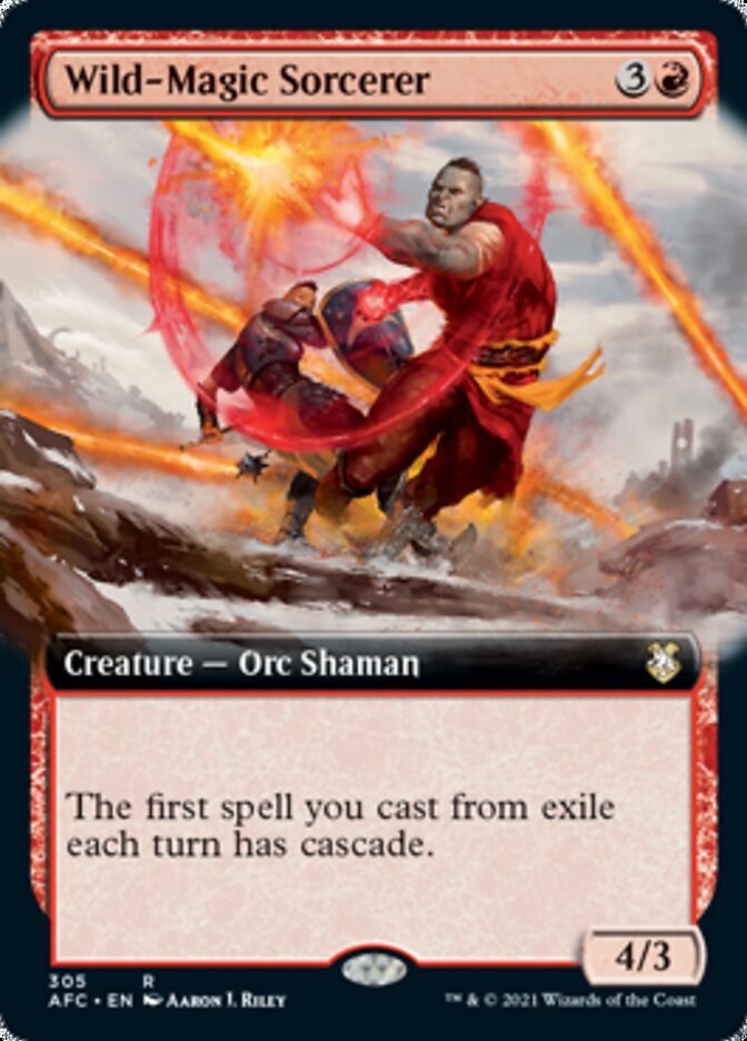 Wild - Magic Sorcerer (Extended Art) [Dungeons & Dragons: Adventures in the Forgotten Realms Commander] - Card Brawlers