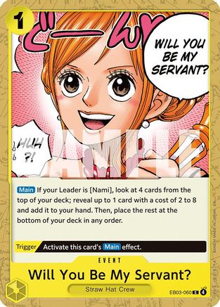 Will You Be My Servant? (EB03-060) - Extra Booster: One Piece Heroines Edition - Card Brawlers