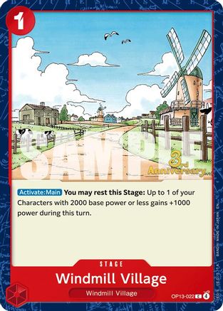 Windmill Village (OP13-022) - Carrying On His Will: 3rd Anniversary Tournament Cards - Card Brawlers