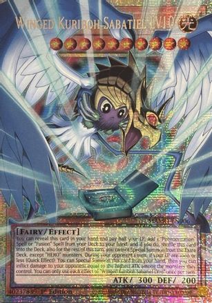Winged Kuriboh Sabatiel LV10 (Starlight Rare) (Extended Art) (MAMO-EN006) - Magnificent Monsters 1st Edition - Card Brawlers