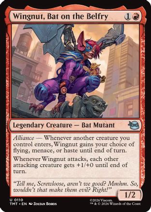 Wingnut, Bat on the Belfry (TMT-110) - Teenage Mutant Ninja Turtles Foil - Card Brawlers