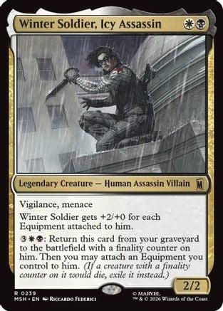 Winter Soldier, Icy Assassin (MSH-239) - Marvel Super Heroes - Card Brawlers