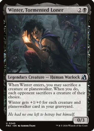 Winter, Tormented Loner (FRA-240) - Reality Fracture - Card Brawlers