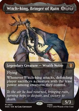 Witch-king, Bringer of Ruin (Borderless) (HOC-021) - The Hobbit: Eternal-Legal - Card Brawlers