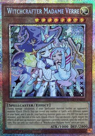 Witchcrafter Madame Verre (Starlight Rare) (MAMO-EN031) - Magnificent Monsters 1st Edition - Card Brawlers