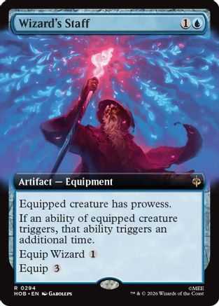Wizard's Staff (Extended Art) (HOB-294) - The Hobbit Foil - Card Brawlers