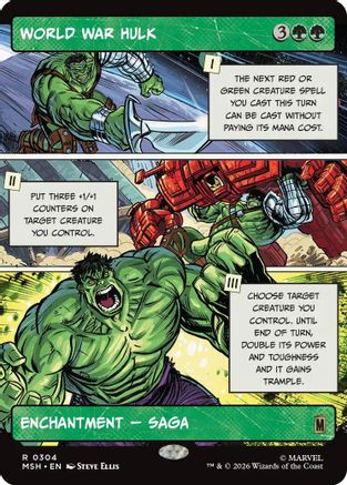 World War Hulk (Borderless) (MSH-304) - Marvel Super Heroes - Card Brawlers