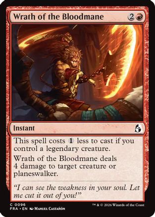 Wrath of the Bloodmane (FRA-096) - Reality Fracture Foil - Card Brawlers