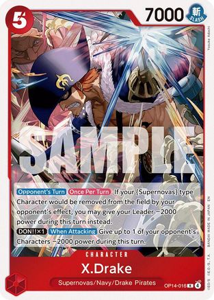 X.Drake (OP14-016) - The Azure Sea's Seven Foil - Card Brawlers