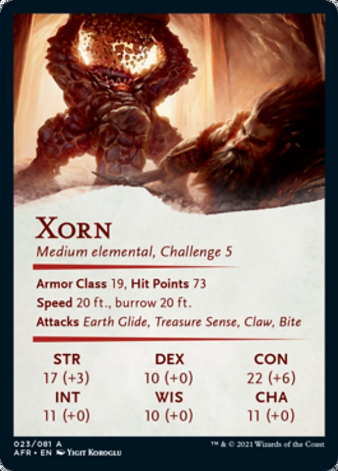 Xorn Art Card [Dungeons & Dragons: Adventures in the Forgotten Realms Art Series] - Card Brawlers