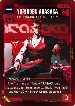 Yorinobu Arasaka - Embracing Destruction (B001) - Embracing Power Beta Starter Deck Foil - Card Brawlers