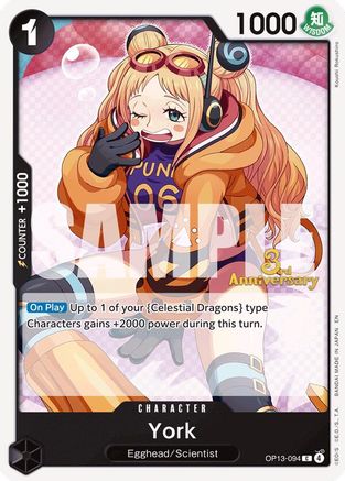 York (OP13-094) - Carrying On His Will: 3rd Anniversary Tournament Cards - Card Brawlers