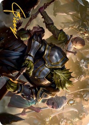 You Come to the Gnoll Camp Art Card (Gold-Stamped Signature) (ASAFR-042) - Art Series: Adventures in the Forgotten Realms - Card Brawlers
