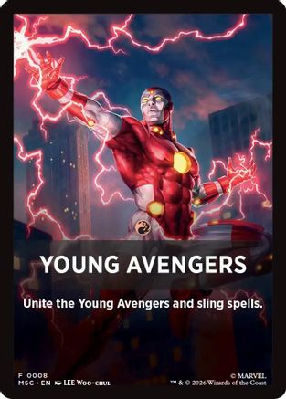 Young Avengers Theme Card (0008) (MSC-008) - Commander: Marvel Super Heroes - Card Brawlers