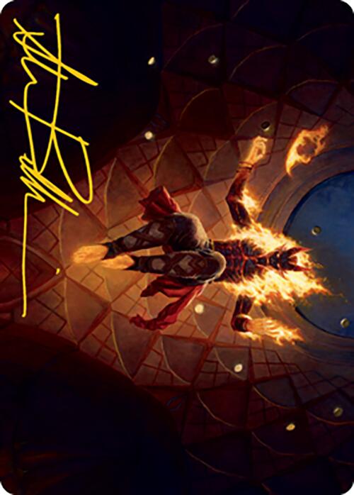 Yusri, Fortune's Flame Art Card (Gold - Stamped Signature) [Modern Horizons 2 Art Series] - Card Brawlers