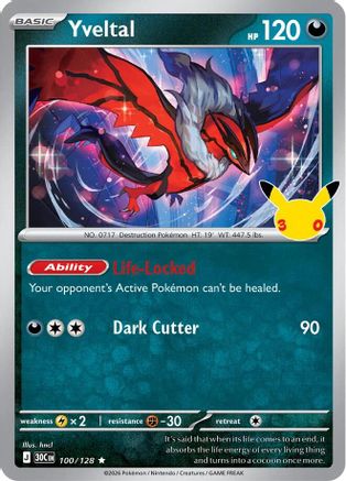 Yveltal (100/null) - Holofoil [ME 30th Celebration] - Card Brawlers